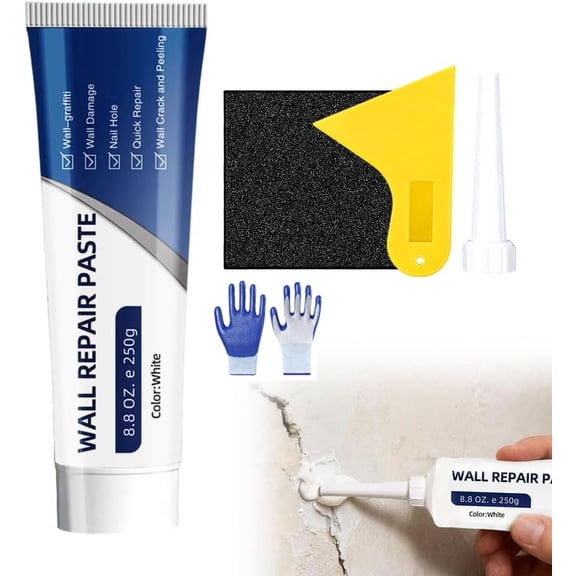 Efficient Drywall Repair Kit, All-in-One Wall Patch for Holes Cracks Nail Marks, Fast Drying and Durable for Home Apartment Office Wall Ceiling Repairs