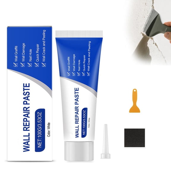 Efficient Drywall Repair Kit with Scraper,2026 New Drywall Patch Repair Kit with Scraper,Quick Drying Wall Mending Agent for Holes & Cracks,Waterproof Heavy Duty Hole Fix Paste for Home DIY Crack