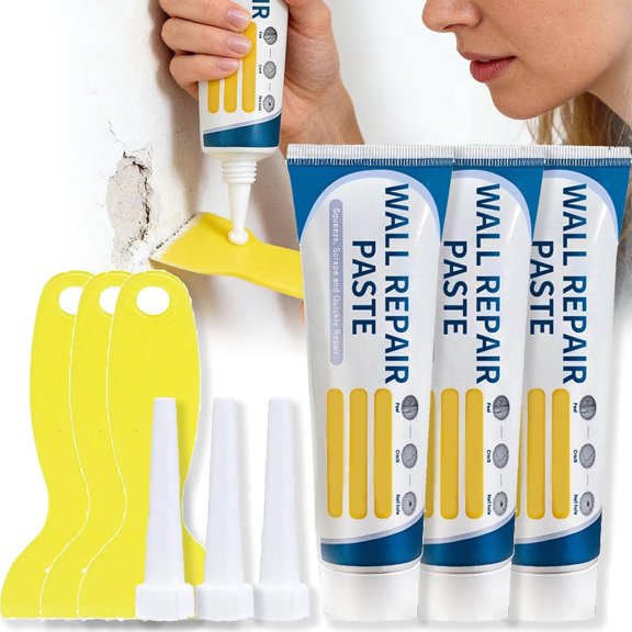 Efficient Drywall Repair Kit with Scraper, 2026 New Wall Mending Agent, Multi Functional Wall Filler for DIY, Portable Drywall Patch Kit for Home Improvement