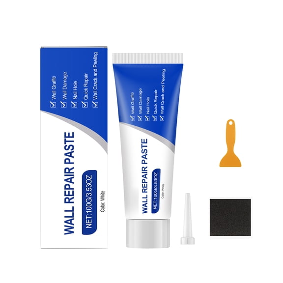 Efficient Drywall Spackle Wall Repair Kit Quick Dry Mending Agent,Multi Functional Hole Crack Filler Paste with Scraper for Indoor Outdoor Home Wall Damage Fix