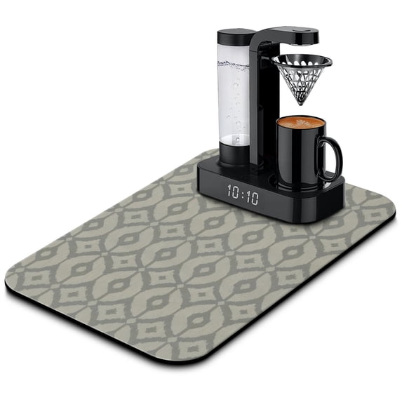 Efficient & Easy Clean Dish Mat Large 19.5x12in Coffee Drying Mat Crafted with Super Absorbent Diatom Mud for Optimal Kitchen Use