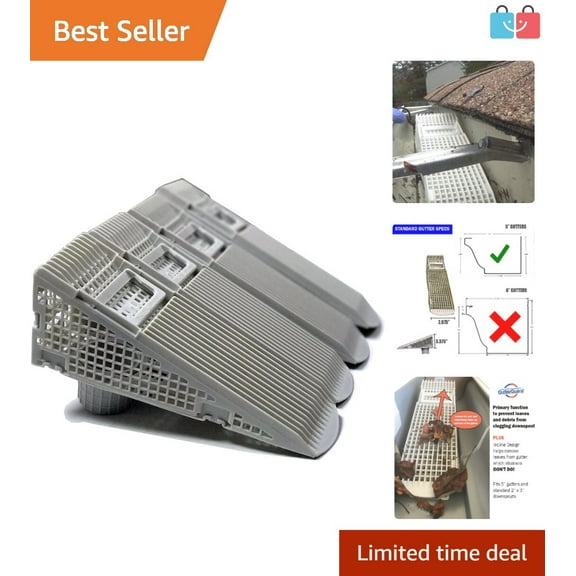 Efficient Flow-Thru Downspout Gutter Guards - Easy 4-Pack Assembly for Home Use