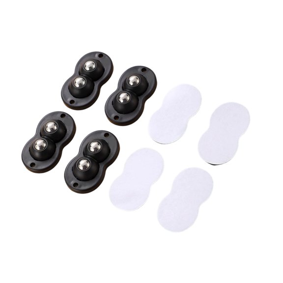 Efficient Gliding Rollers for Various Applications Such as Sliding Window and Doors 4pcs Caster Wheel Adhesive Mounting