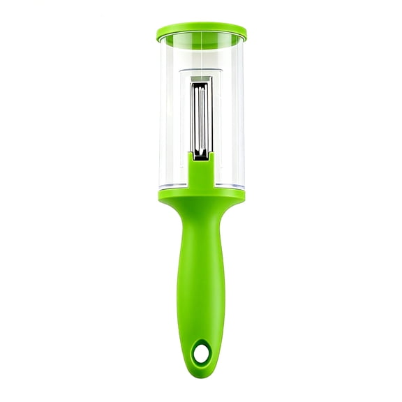 Efficient Kitchen Peeler Tool with Integrated Storage Container for Fruits and Vegetables
