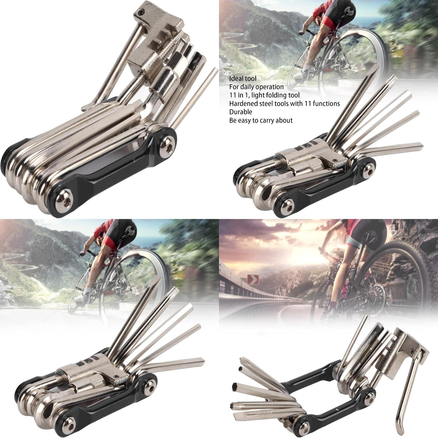 Efficient Lightweight Portable Folding Bike Tool Kit Convenient 11 in 1 Solution for Easy Maintenance of Road and Mountain Bikes Ideal Toolset for On the Go Repairs and Adjustments Walmart