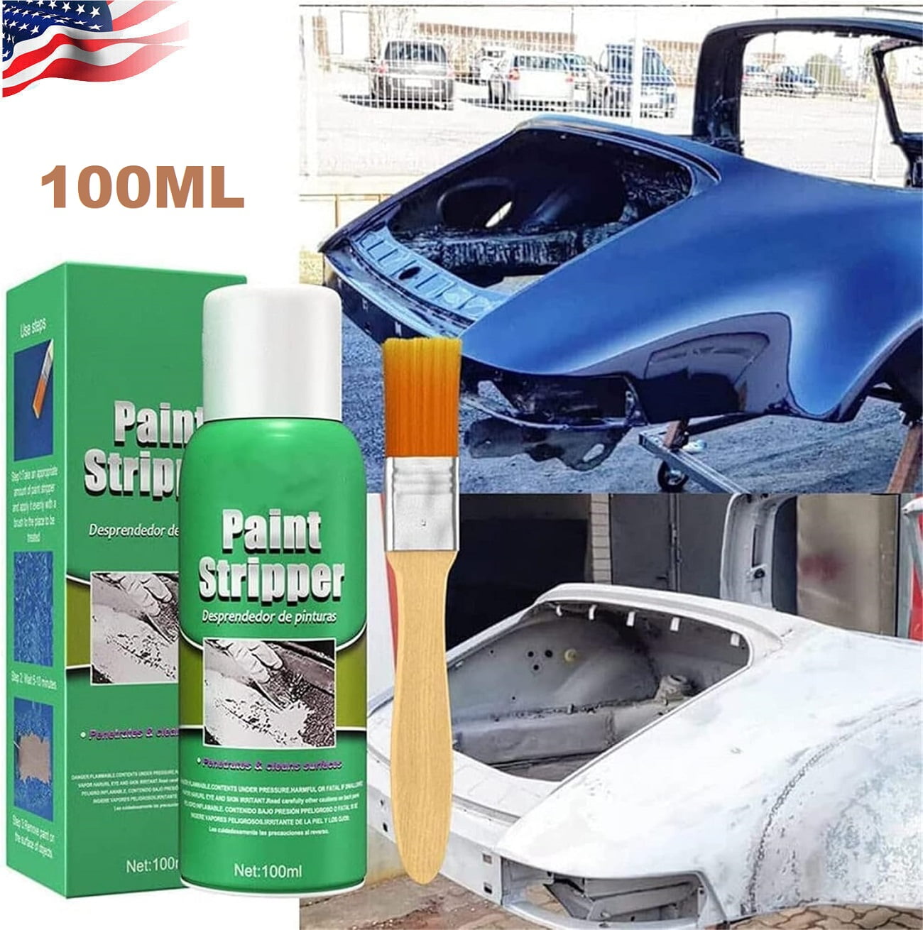 Efficient Paint Stripper, 100ml Car Paint Remover Metal Surface Paint