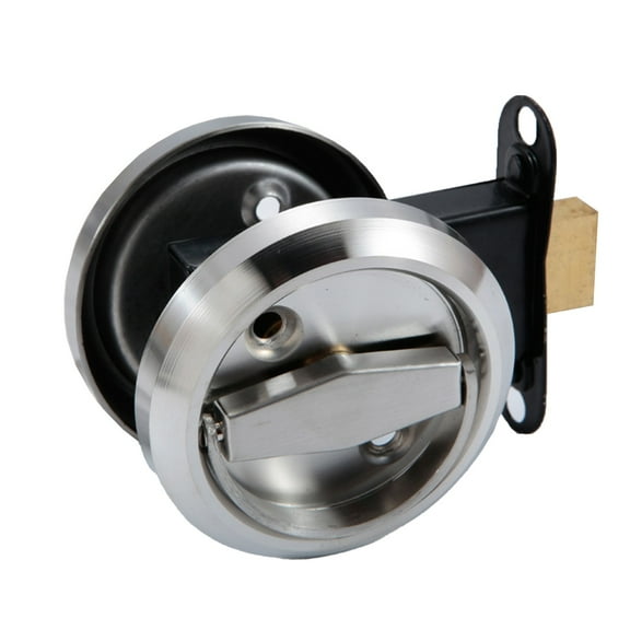 Efficient Round Recessed Cup Door Handle And Lock System In Stainless Steel