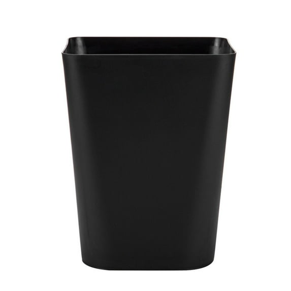 Small Trash Can Modern Style, Heavy Duty Plastic Garbage Bin, Compact Wastebasket for Kitchen Office Bathroom, 1.6 Gallon (Black/1 Pcs) 7.48x9.13"