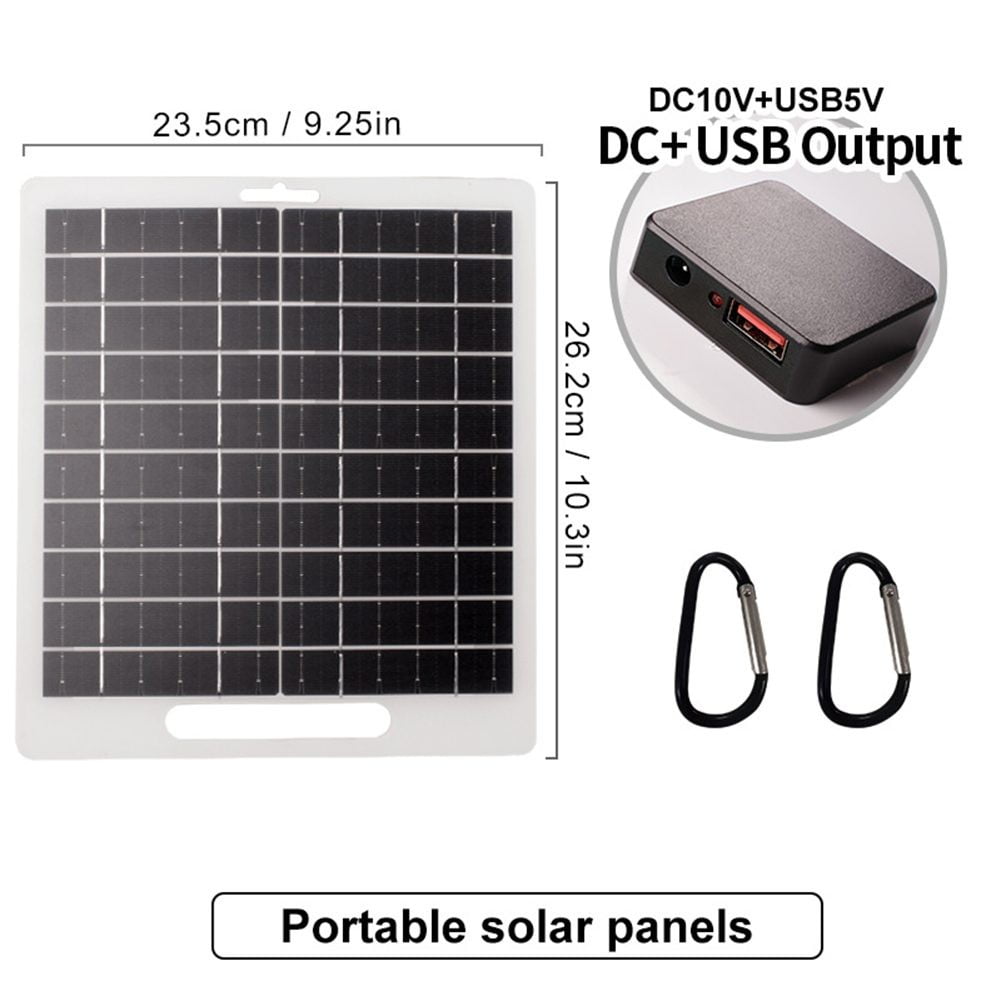 Efficient Solar Charging Panel Lightweight and Waterproof 5V Usb Output 5-12V 10W