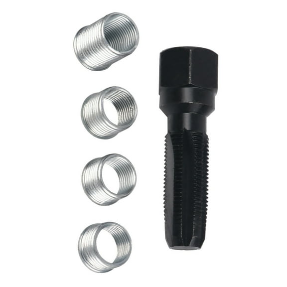 Efficient Spark Plug Thread Repair 14mm, 4 Insert Sizes for Gasoline & Diesel Engines