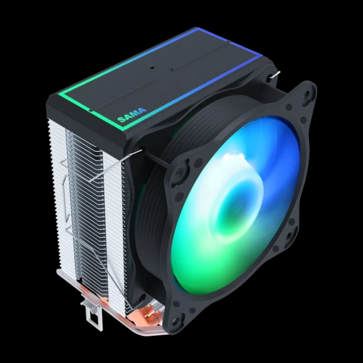 Efficient Superior 9cm PWM RGB White Fan CPU Air Cooler with 4 Copper ...