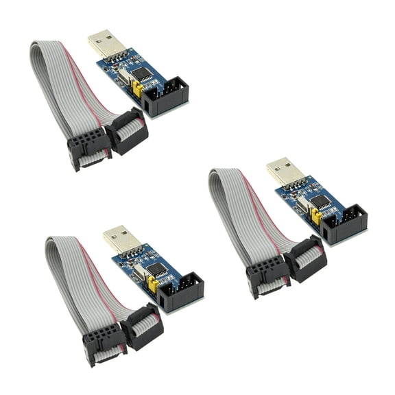Efficient USBISP Programmer with Cable 51 Microcontroller Downloader Featuring Overcurrent Protections