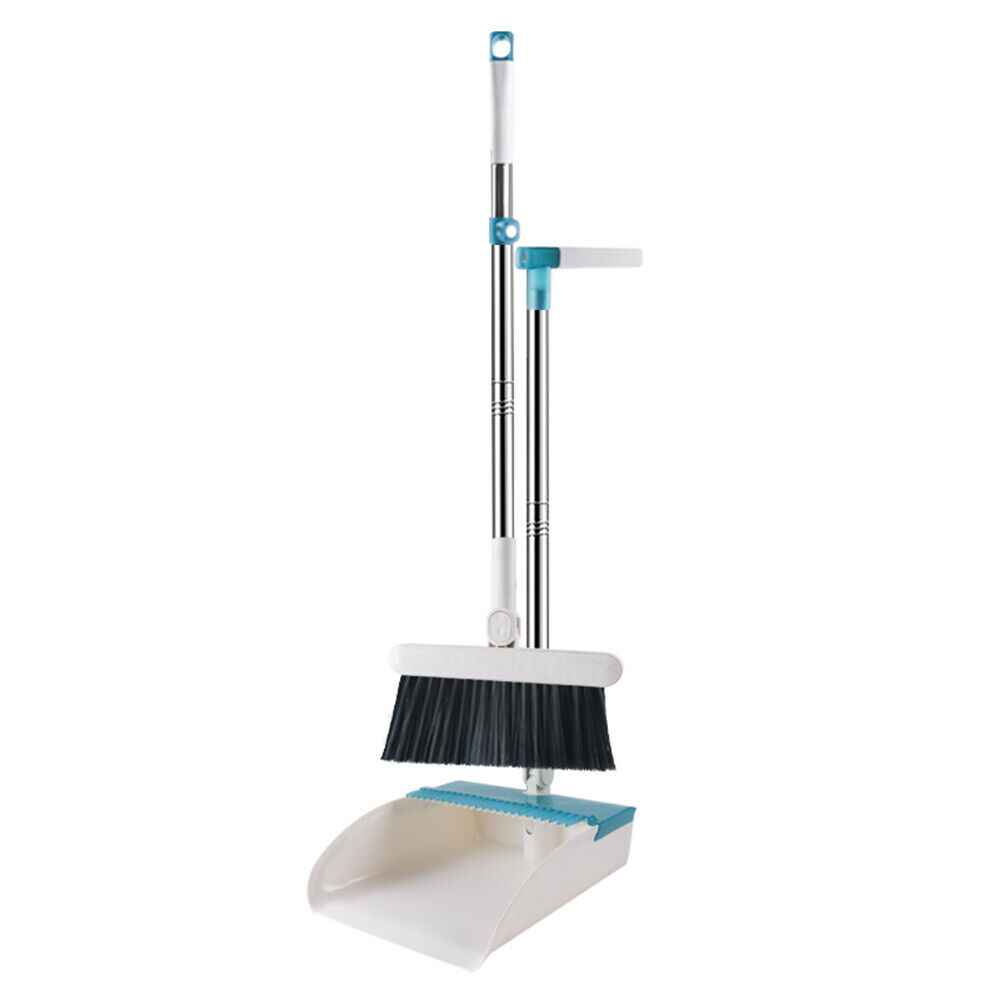 Efficient Upright Folding Broom and Dustpan Set for Easy Storage