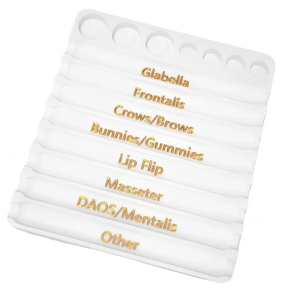 Efficient Vertical Pills Bottle Organiser Easy Access Syringes Tray with 8 Slots Label High Capacity Storage Container