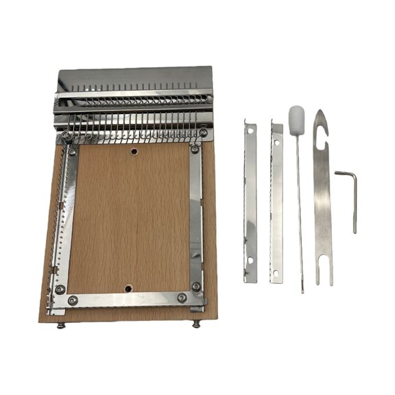 Efficient Weaving Machine for Rapid Production of Handmade Goods Featuring Metal Frame Quick Setups