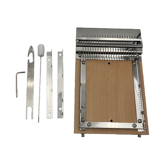 Efficient Weaving Machine for Rapid Production of Handmade Goods Featuring Metal Frame Quick Setups