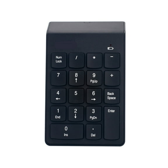 Efficient Wireless Number Pad, Compact Design For Space-saving Convenience, Ergonomic Tilt Promotes Comfort During Prolonged Use, Supports Numlock And Shortcut Functions, Plug &