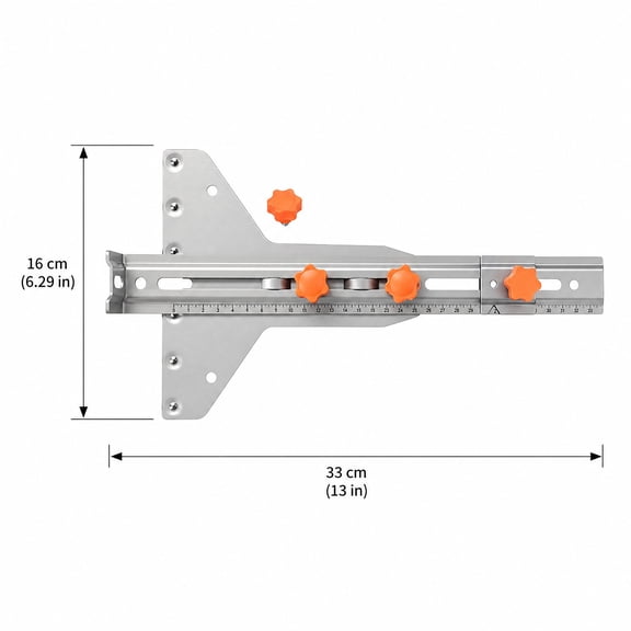 Efficient Wood Router Guide Router Milling Groove Guide Stainless Steel Straight Circular Edge Guide with Adjustable Radius 67-342mm for Woodworking Professionals and DIY Enthusiasts