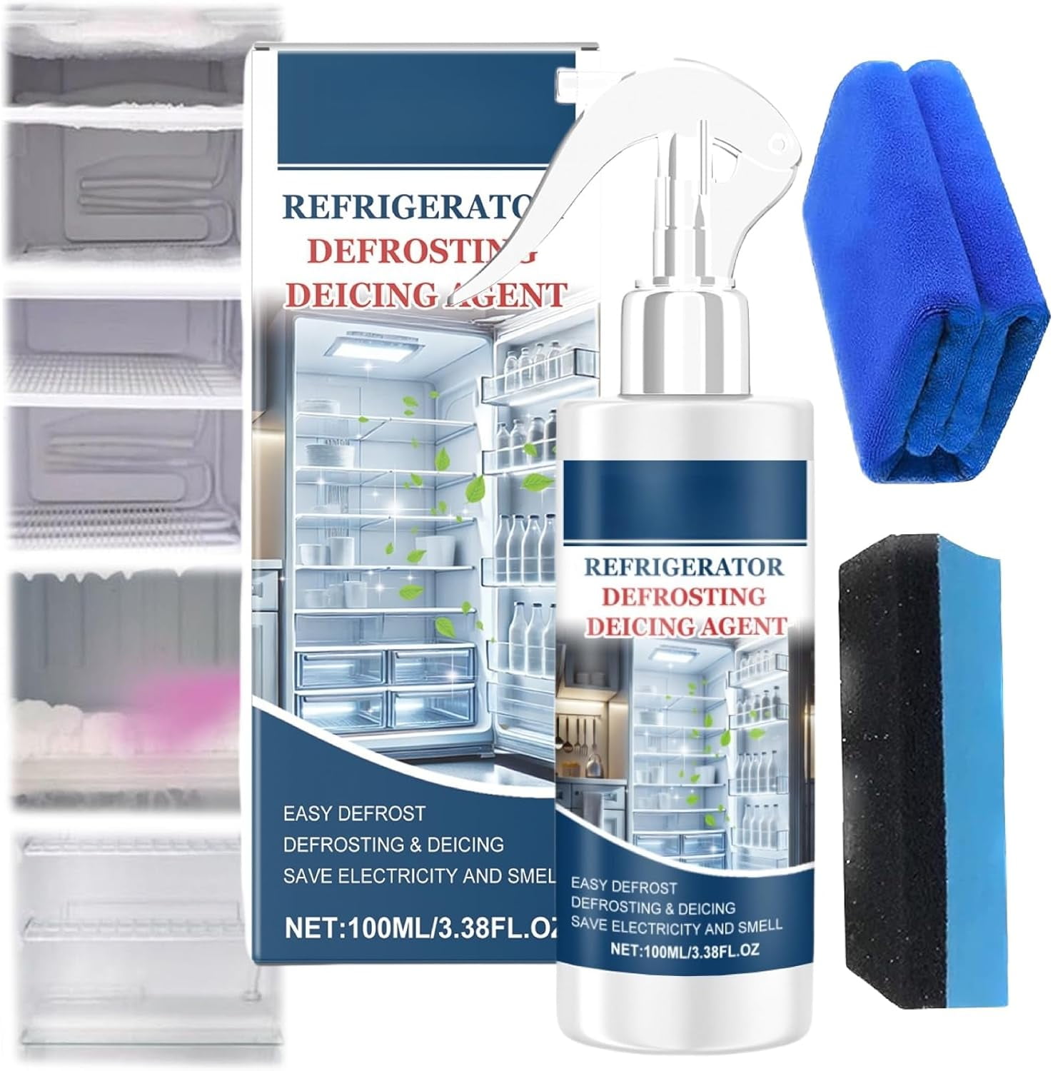 Efficient and Convenient Refrigerator Defrost, Defrosting Spray for