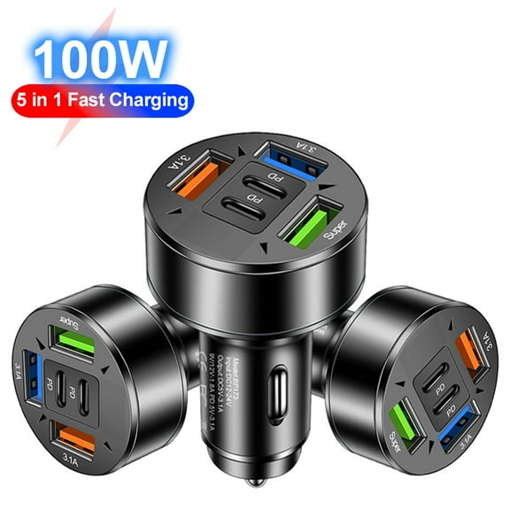 Efficiently Charge Multiple Devices with this 5 Ports Car Charger Adapter