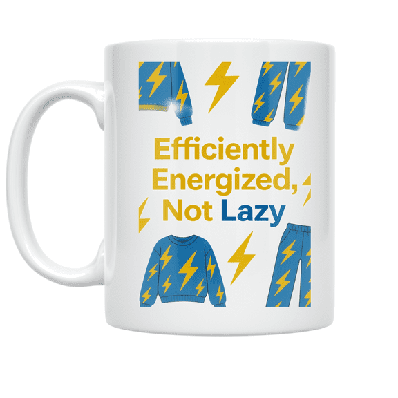 Efficiently Energized, Not Lazy - Workwear Enthusiast - 11 oz Ceramic Coffee Mug