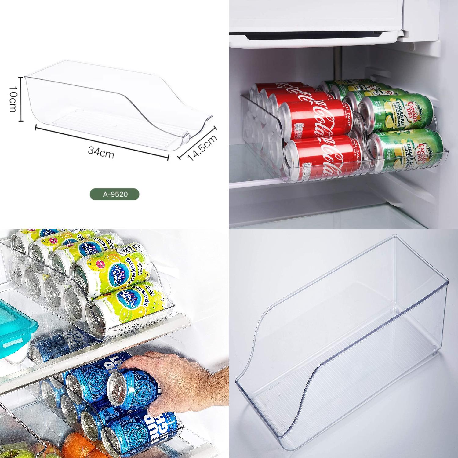 Efficiently Neatly Store and Display Soda Cans in Clear Plastic