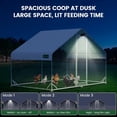 Efficraft Chicken Coop Large Walk in Metal Poultry Run with Hardware ...
