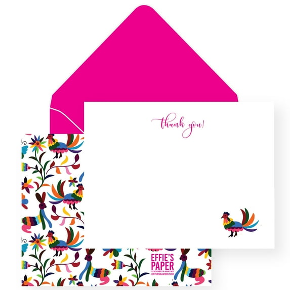 Effie's Paper Flora & Fauna Thank You Notes, Boxed Stationery Set, 10-Pack