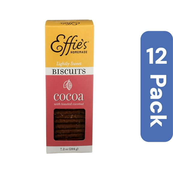Effies Homemade Lightly Sweet Cocoa Biscuits - 7.2 Ounce (Pack of 12)