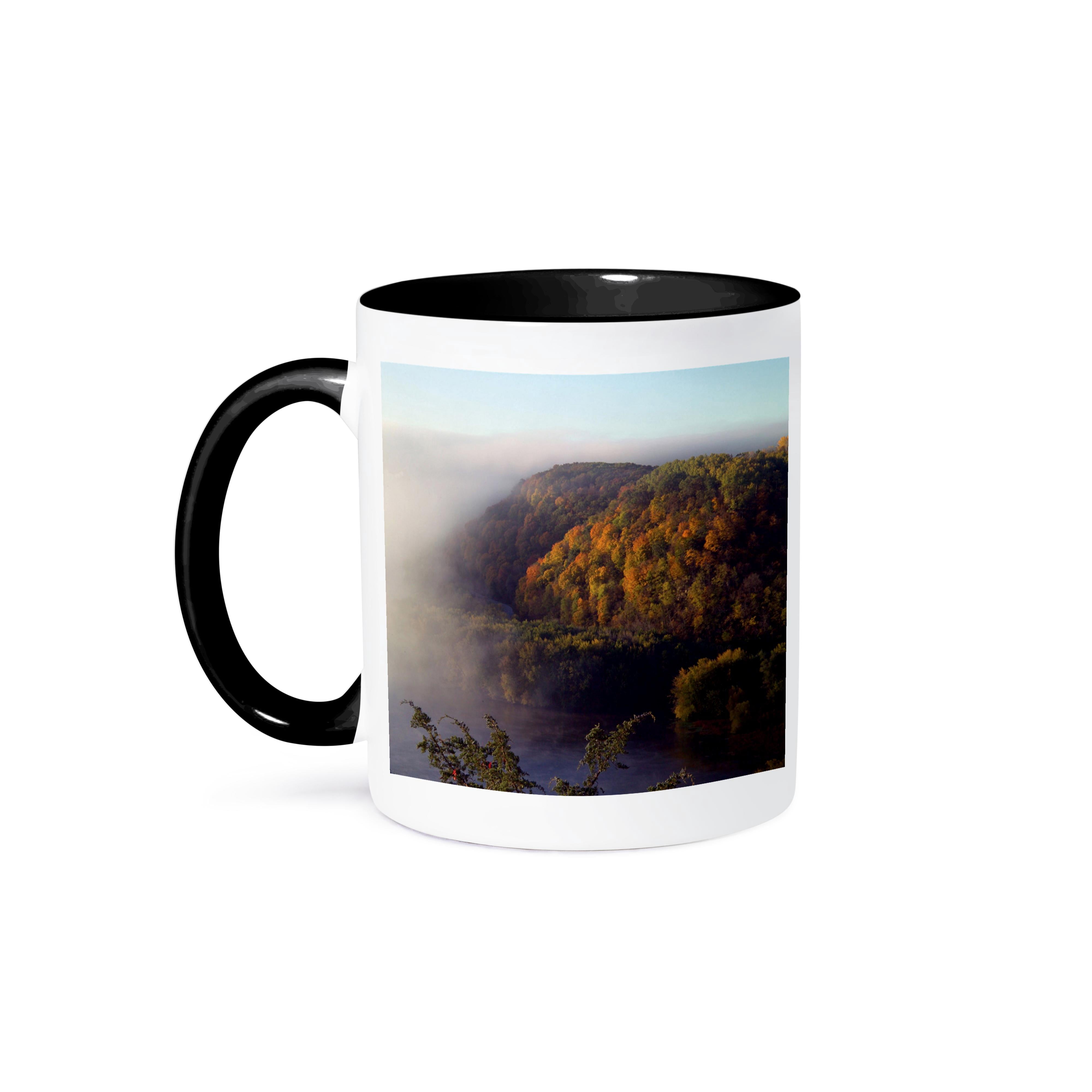 3dRose Yosemite Upper Falls Mug – 11 Oz Two-Tone Black Mug With Hidden Image