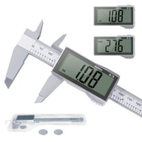 EfforPrac Plastic Digital Caliper 6 Inch,±0.01''/0.2mm Calipers with Large LCD Screen,Inch/Millimeter Conversion, Auto-off Feature for 3D Printing, Jewelers, Woodworkers