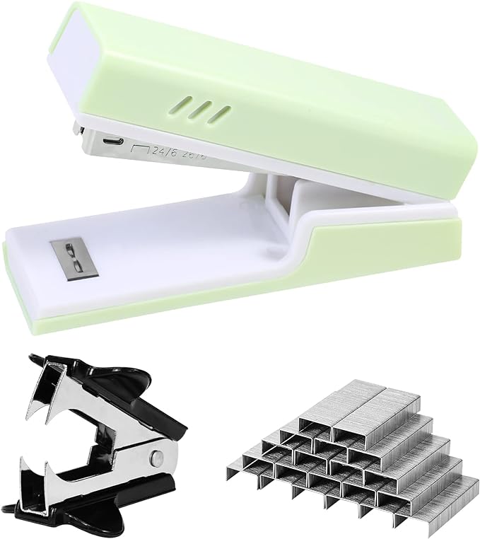 Effort Saving Desktop Stapler, One Touch Stapling, Easy to Load