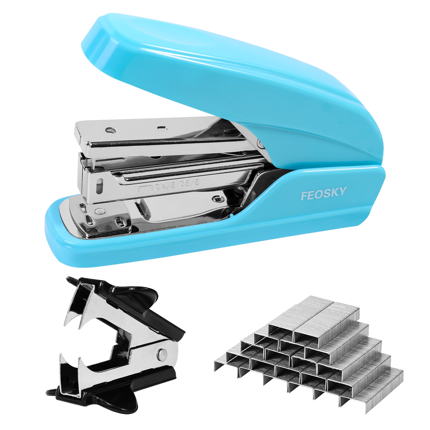 Effort Saving Desktop Stapler, One Touch Stapling, Easy to Load