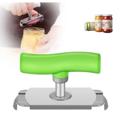 Effortless Arthritis Jar Opener, 2024 Upgraded Easy Open Adjustable Grip Jar Opener, Stainless Steel Can Opener Bottle Tin Cap for Seniors Quick Opening Tool for Cooking Everyday Use, Green