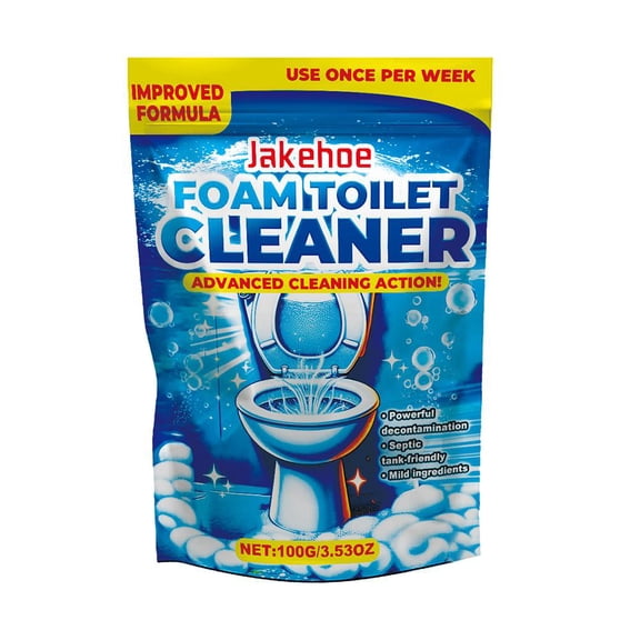 Effortless Automatic Toilet Cleaner Powder 100g Multi-Surface Bathroom And Kitchen Foaming Cleanser 3 Pcs