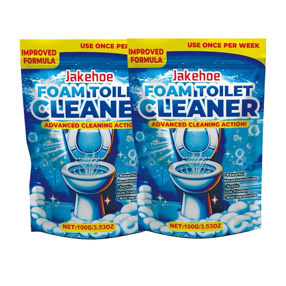 Effortless Automatic Toilet Cleaner Powder 100g Multi-Surface Bathroom And Kitchen Foaming Cleanser 3 Pcs