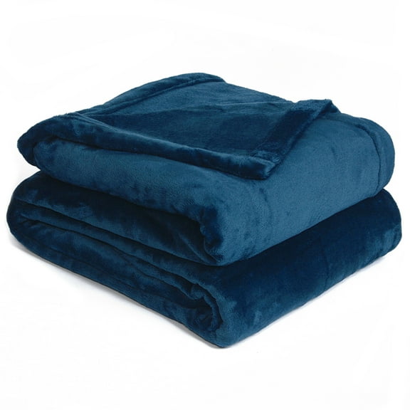 Effortless Bedding Oversized Patented Semi Fitted Plush Bed Blanket