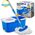 thumbnail image 1 of Effortless Cleaning Solutions: Insta Mop Spin Mop & Bucket Set - Microfiber Head, Washer Machine Safe, 1 of 5