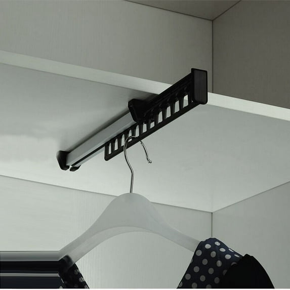 Effortless Closet Management, Extendable Sliding Hanger with Quick Installation, Heavy Duty for Reliability and Durability