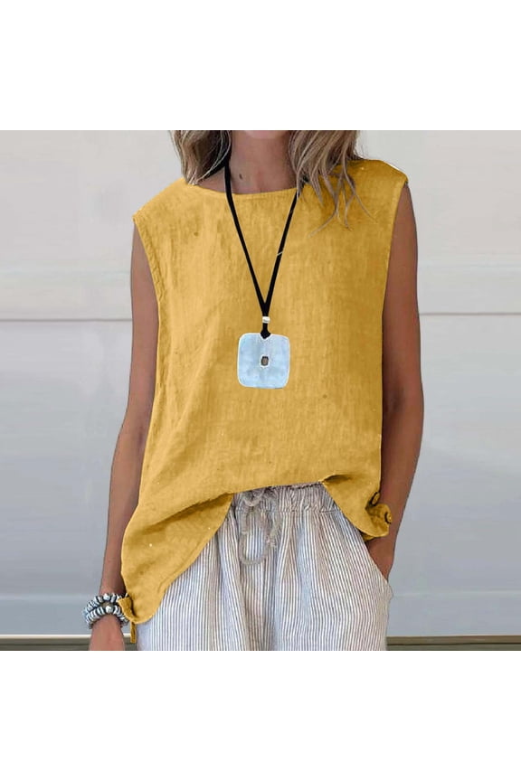 Effortless Everyday Comfort: Classic Solid 's Tank Top for Casual Wear for Pairing with Any Bottoms Womens Athletic Tops Silk Top Baggy Top Back Shirt Women Beard Tops for Women Exercise Top