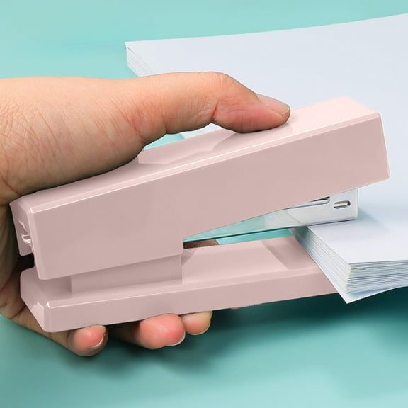 Effortless Handheld Stapler | Large Capacity Heavy Duty ABS & Steel Construction | Ergonomic Lightweight Design | 13x4x3.5cm | Multi-Functional | 4 Colors | Durable Office Supply - 1 Pack