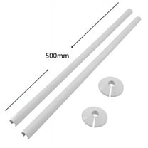 Effortless Install Pipe Covers 15mm X 500mm with 2 Collars Black White White