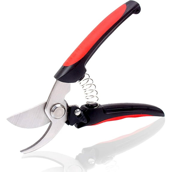 Effortless Pruning Shears, Anvil Blade for Thick Branches, SK5 Stainless Steel for Lasting Sharpness, Ergonomic Design with Elastomer Coated Roll Handles, 10 To 11 Cm Length for