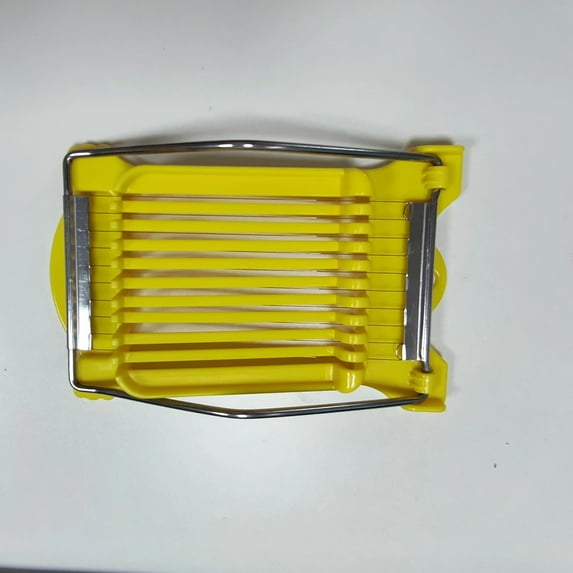 Effortless Slicing & Cutting: 10 Stainless Steel Wires Multifunctional Slicer for Cheese, Eggs, Vegetables, Fruits & Soft Foods - Yellow