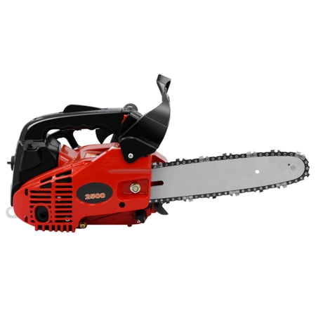 Effortlessly Cut Through Wood with 2-Stroke 900W Gas Chainsaw: 10'' Bar, Perfectly Balanced Handle & Powerful Gasoline Engine for Precision Cutting