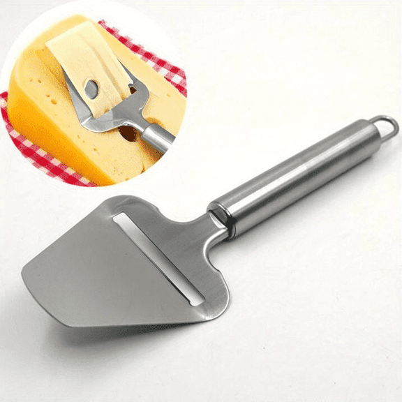 Effortlessly Slide Stainless Steel Cheese Slicer and Butter Knife - Durable Kitchen Tools for Easy Slicing and Shaving. Ham Slicer, Baking Cake Spatula 430 Stainless Steel