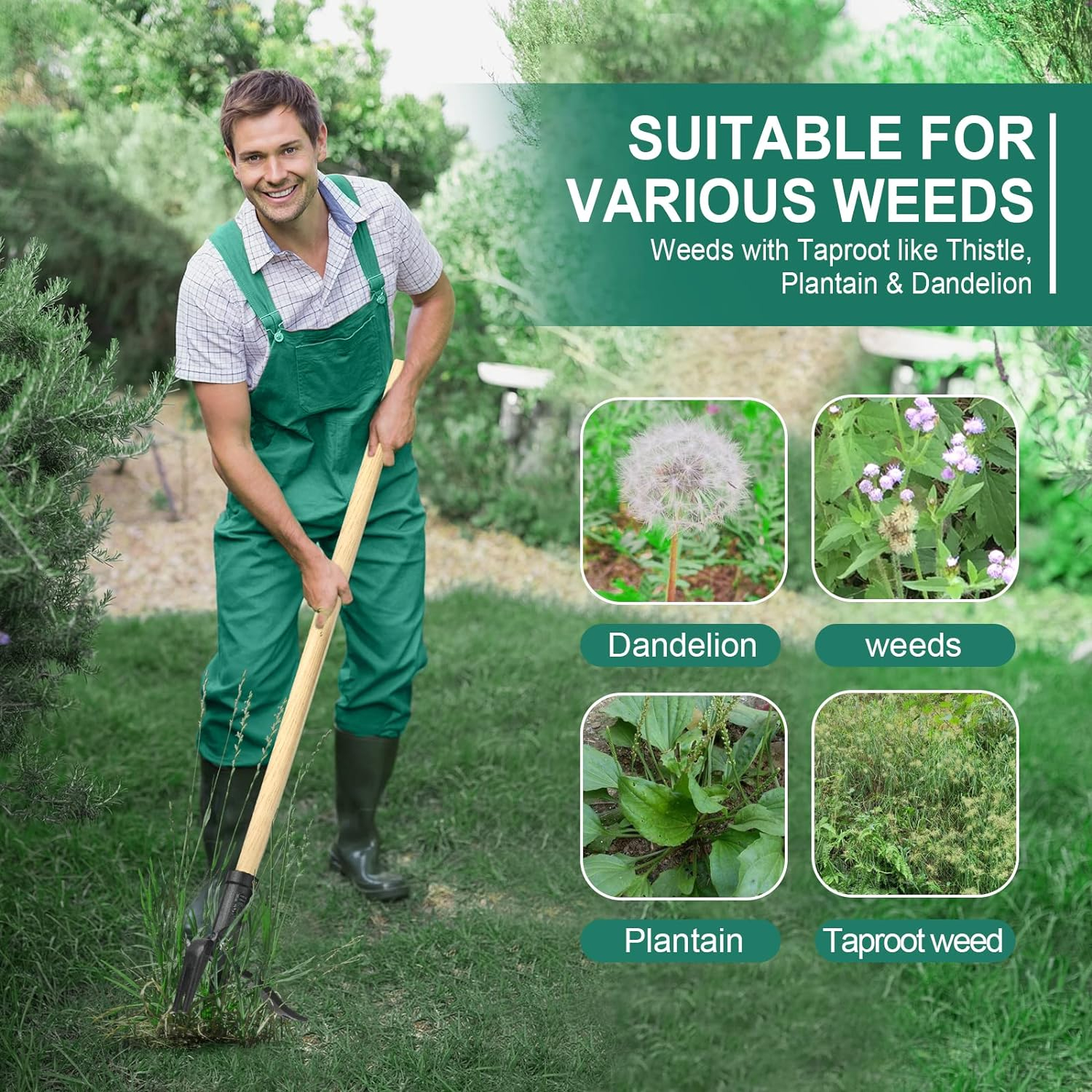 Effortlessly eliminate unsightly weeds with this heavyduty long