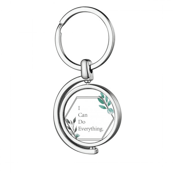 Efforts Affirm Border Rotating Keychain Metal Keyring Holder