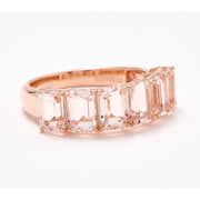 Effy Blush 6-Stone Morganite Band Ring, 14K Rose, Size 8
