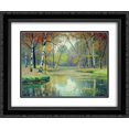 thumbnail image 1 of Efim Volkov 2x Matted 24x20 Black Ornate Framed Art Print 'Autumn', 1 of 2